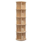 Bear Qiaqia Rotating Bookshelf, 360 Display 5 Tier Floor Standing Bookcase Storage Rack for Kids&Adult, Wood Narrow Book Shelf Organizer for Bedroom, Living Room, Study Room(63 * 17.32 * 17.32inch) | Spinning Bookshelf Tower with Large Capacity for Small