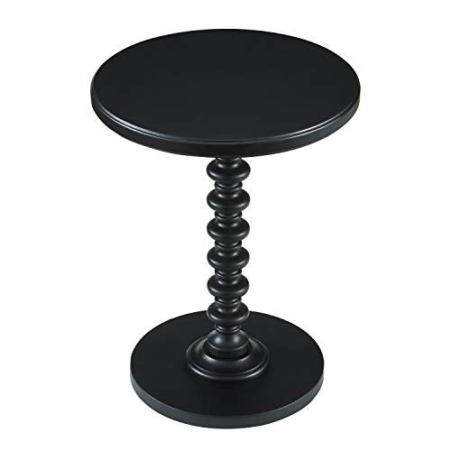 Powell Furniture Round Spindle Table, Black 17 x 22.25 x 17 - color: Black