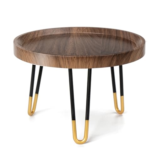 Plant Stand Indoor Outdoor, Mid Century Style Walnut Wood Color Plant Stand,Waterproof Design Modern Plant Table,Easily Assemble Come With Tools,Nice For Room Decor (M) - size: M(9.84")