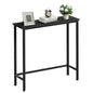 Narrow Console Table, 29.5" Small Entryway Table, Thin Hallway Tables, Slim Sofa Side Tables for Hallway, Living Room, Bedroom, Foyer, Wood-Grained Black - color: Wood-grained Black