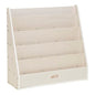 ECR4Kids Streamline Double-Sided Book Display, Classroom Bookshelf, White Wash | Independent book browsing, 5 deep shelves, 4 rear shelves for extra storage, durable birch, GREENGUARD Gold Certified - color: White Wash