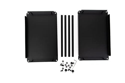 2-Tier Standing Rack Countertop Storage Shelf, Organizer Holder - color: Black