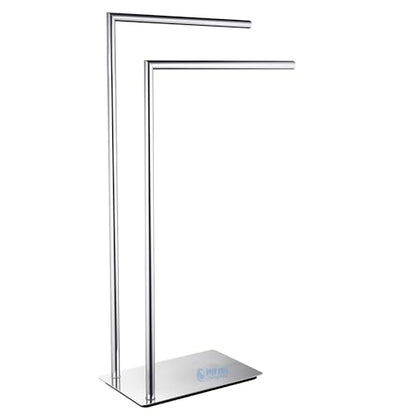 Freestanding Double Towel Racks Bathroom Accessories Towel Holder Stand on Floor Brass Chrome - color: Chrome Stand Towel Holders