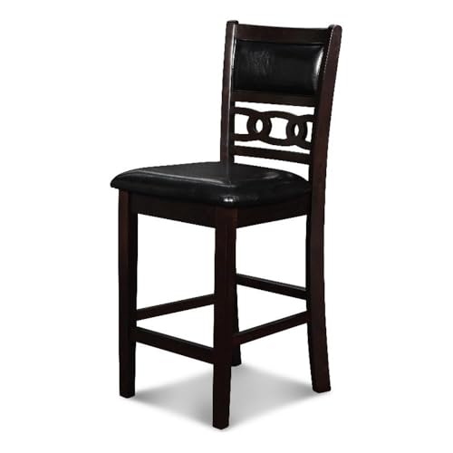 New Classic Furniture Gia Counter Chairs, Set of 2, Ebony - color: Ebony, size: Set of 2, style: Counter Chair