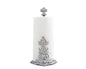 Arthur Court Designs Decorative Countertop Fleur-De-Lis French Paper Towel Holder - Aluminum Metal on Countertop 13 inch Standing Tall - size: 7 inches in diameter and 13 tall