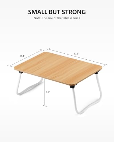 ZEAPTAC Laptop Bed Desk, Foldable Lap Desk, Portable Lap Table, Bed Table, Laptop Stand, Lightweight & Mini Table for Breakfast/Picnic/Drawing/Couch/Floor - Wood - color: Wood