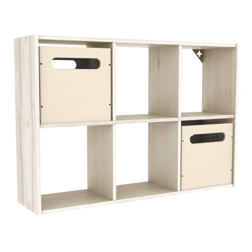 ClosetMaid 5437 Collapsible Mini Storage Bin with Two Handles, 2-Pack, Natural Linen - color: Natural Linen