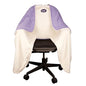 The Original Office Chair Blanket by SnuggleBack; Cozy Comfy Office Desk Chair Wrap Attaches for Hands-Free Warmth. Stay Warm In The Winter or Summer. (Lavender Pattern Fleece) - color: Lavender