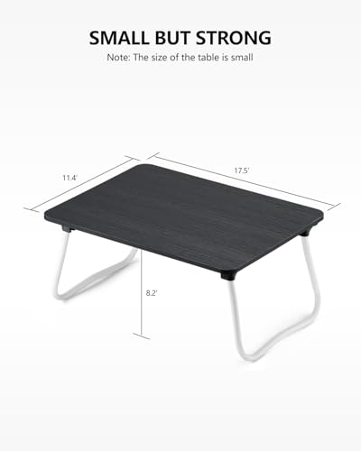 ZEAPTAC Laptop Bed Desk, Foldable Lap Desk, Portable Lap Table, Bed Table, Laptop Stand, Lightweight & Mini Table for Breakfast/Picnic/Drawing/Couch/Floor - Black - color: Black