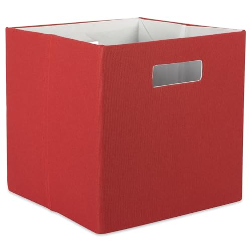 DII Poly-Cube Storage Collection Hard Sided, Collapsible Solid, Large, Rust - color: Rust, size: Large Square, 13x13x13"