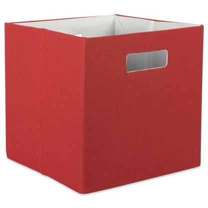 DII Poly-Cube Storage Collection Hard Sided, Collapsible Solid, Large, Rust - color: Rust, size: Large Square, 13x13x13"