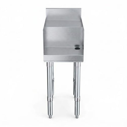Commercial Underbar Blender Station 18.5 in. x 12 in. x 30 in. Stainless Steel Flat Top with Side Splashes NSF, Bar Prep Station with Grommet Hole for Blender Cords - size: 18 in. x 12 in.
