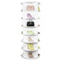 7 Tier Rotating Shoe Rack Tower, Large Storage Organizer for 28-Pair Shoes, Space-Saving Free Standing Shoe Racks for Display Handbags Hats Decor - White