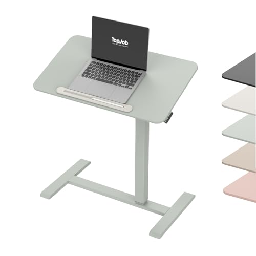 TopJob AnyDesk Nest Pro Sit Standing Desk, Portable Folding Stand Desk with Hidden Wheels, Computer Workstations, Home Use, Couch Side Table, Bedside Table, Kitchen Prep Table, Cordless (Mint) - color: Mint