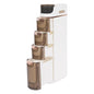 4 Tiers Slim Bathroom Storage Cabinet, Narrow Plastic Rolling Cart Organizer with Drawers, Mobile Storage Organizer with Tissue Box and Removable Dividers for Small Spaces, Bathroom, Bedroom, Kitchen