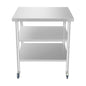 24x30x35in 3-Tier Stainless Steel Work Table with Casters & Foot Pads, Adjustable Shelves, 540 lbs Load Capacity, Heavy Duty Rolling Utility Cart for Garage, Kitchen, Hospital, Office, Commercial Use - size: 24 X 30 X 35 Inches