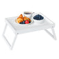 RRX Bed Tray Table with Folding Legs, Breakfast in Bed Tray (1, White) | Bed Trays for Folding Table Eating, Kitchen Serving, Food, Sofa, Snacking or Working, Laptop Desk Dinner, Snack Tray - color: White