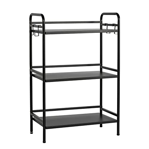 HDANI Storage Shelves, 3-Tier Metal Storage Rack with Shelf,Shelf Organizer,Garage Standing Shelving Unit for Laundry,Bathroom,Kitchen,Pantry, Closet,23.6''W X 13.8''D X 36.2 H'',Black - color: Black, size: 3-Tier