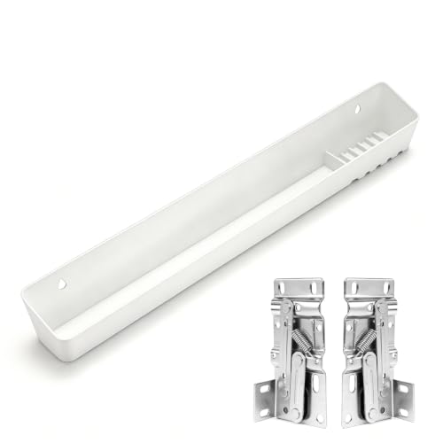 24" Tip Out Tray for Sink, Fits Cabinet Opening 26-1/2" Wide and Larger, Easy to Install, Sturdy Steel Hinges, Smooth Spring Mechanism, Maximize Space of the Unused False Drawer Front, 1 Pack - size: 24" x 2.1" x 3.8"