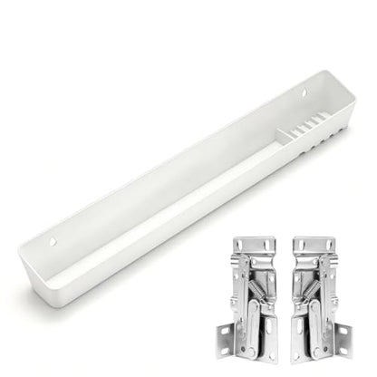 24" Tip Out Tray for Sink, Fits Cabinet Opening 26-1/2" Wide and Larger, Easy to Install, Sturdy Steel Hinges, Smooth Spring Mechanism, Maximize Space of the Unused False Drawer Front, 1 Pack - size: 24" x 2.1" x 3.8"