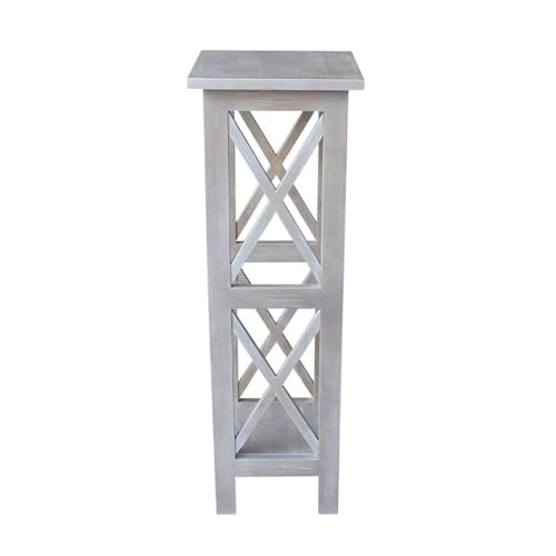 International Concepts 36" X-Sided Plant Stand, H, Gray - color: Washed Gray Taupe, size: 12 inch W x 12 inch D x 36 inch H