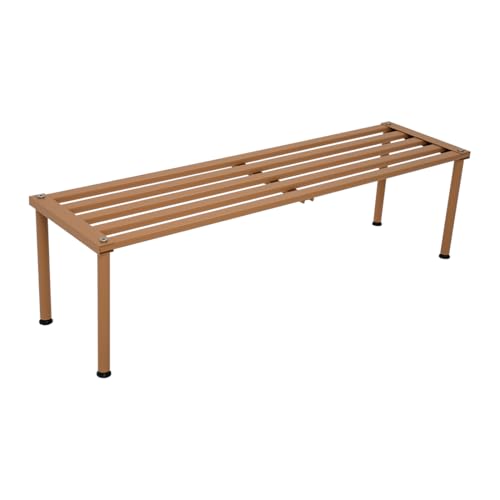 Metal Plant Stand, Rust-proof Aluminum Display Rack, Plants Display Stands Decoration Racks for Living Room Garden Balcony Patio (Wood Color, 42.5Inch Tall Leg) - color: Wood Color, size: 42.5Inch Tall Leg
