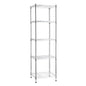 Amazon Basics 5-Shelf Tower Adjustable Storage Shelving Unit, Chrome, 16" x 16" x 54", 150 lbs Per Shelf | Tower - color: Chrome, size: 16"L x 16" W x 54"H, style: 5 -Shelf