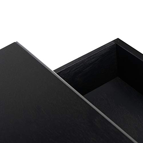SAFAVIEH Furniture - Athena 3-Drawer Console Table - Black - Solid Wood - Farmhouse Classic Design - Ideal for Entryway, Living Room, Hallway, 23.5" W x 13" D x 29.5" H (CNS5703B) - color: Black