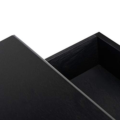 SAFAVIEH Furniture - Athena 3-Drawer Console Table - Black - Solid Wood - Farmhouse Classic Design - Ideal for Entryway, Living Room, Hallway, 23.5" W x 13" D x 29.5" H (CNS5703B) - color: Black