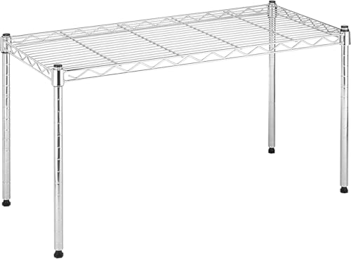 Xcity Storage Shelves, 1 Tier Heavy Duty Metal Shelving Unit, 350 LBS Adjustable Steel Wire Shelf for Commercial, Pantry, Kitchen, Garage, 14" D x 30" W x 15" H, Chrome - color: Chrome, size: 30"W x 14"D x 15"H, 1-Tier