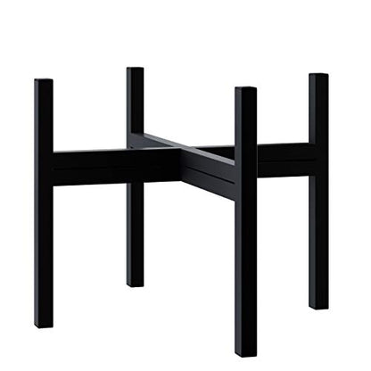 FaithLand Mid Century Plant Stand Indoor Outdoor(Plant Pot Not Included), Holds Planters with a Maximum Width of 14 Inch, Metal Planter Stand, Potted Plant Holder, Black - Width Not Adjustable - size: 14 inch