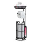 [Upgrade] Toilet Paper Holder Stand with Shelf Tissue Holders for Bathroom Free Standing Bath Tissue Roll Holder Magazine Rack for Mega Rolls/Phone/Wipe-Black - color: C-black