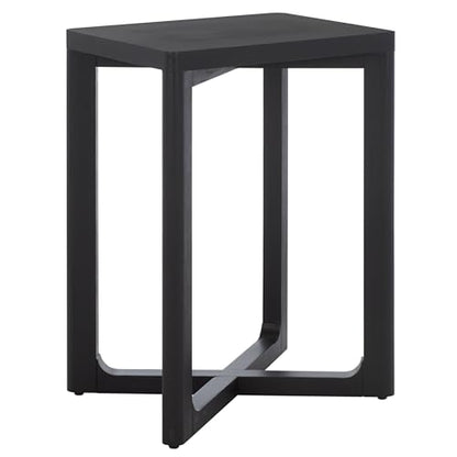 SAFAVIEH Home Collection - Akai Accent Table, Black Side Table with Cross Base, Fully Assembled (ACC2400B) - color: Black