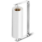 Stainless Steel Produce Bag Roll Holder Wall Mount Plastic Grocery Bag Holder for Supermarket Grocery Kitchen, 13.4 x 6.4 x 1.3 Inch (Silver) - color: Silver