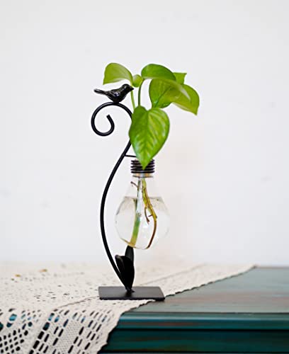 Plant Terrarium, Hydroponic Vases for Home Decoration, Modern Creative Bird Terrarium Stand, Ideal Gifts - color: Bird