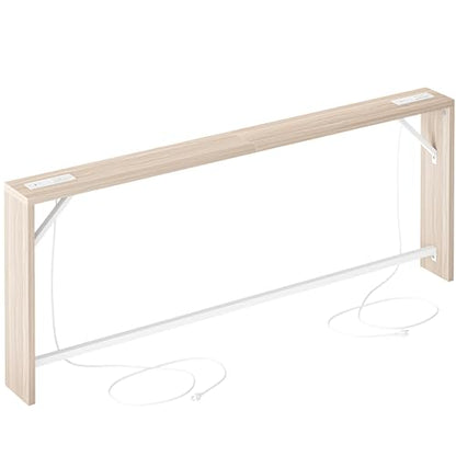 TIQLAB Sofa Table, 79 inch (1.2'' Thick Tabletop) Long Console Table Behind Couch, Narrow Entryway Table with Angled Metal Frame, Industrial Console Table for Entryway, Light Walnut - color: Light Walnut, size: 79''L x 5.9''W x 31.5''H