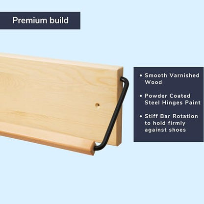 Wall Mounted Shoe Rack - A Wooden, Modern, Slim, and Small Shoe Storage Solution for Shoes and Boots in Narrow Spaces, entryways, or hallways. (30-in-Wide, Pack of 2) - size: 30-in-wide (Pack of 2)