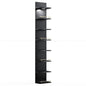 REIBII 8 Tier Wall Shelf Unit, Black Lack Shelf, Vanity Floating Shelves with LED Light, Versatile Floating Shelves for Bedroom, Living Room, Office ﻿ - color: Black, size: 8 Tier (1-Pack)