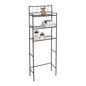 Honey-Can-Do 3-Tier Over-the-Toilet Space Saver Shelf, Black Metal, 23W x 65H x 9.5D in, Freestanding Bathroom Organizer - style: Shelving Unit