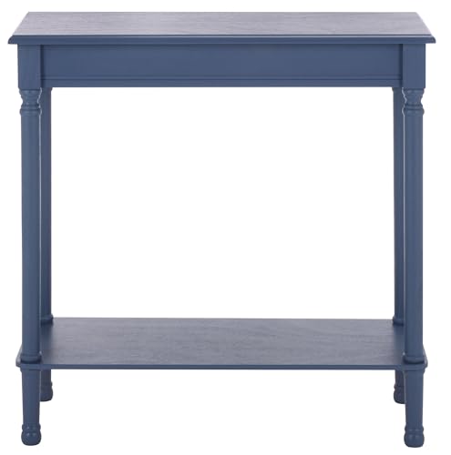 SAFAVIEH Furniture - Tinsley Rectangle Console Table - Blue - Solid Wood - Farmhouse Turned-Leg Design - Ideal for Entryway, Living Room, Hallway, 28" W x 11.75" D x 28" H (CNS5724F) - color: Blue