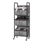 GRANNY SAYS 3 Tiered Laundry Sorter, Narrow Hamper Cart with Wheels, Grey - color: Grey