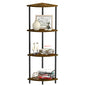 SRIWATANA 42.9" 4-Tier Corner Shelf Stand, Tall Standing Wood Display Unit | Sturdy 4-Level Corner Organizer; Space-Saving Wood Shelf to Display Books, Plants, & Decorative Essentials in Tall Spaces - size: 4-Tier