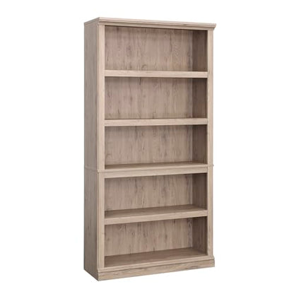Sauder 5 Tier Book Shelf Wooden Bookcase Multipurpose Bookshelf for Home Office, Living Room, in Laurel Oak - color: Laurel Oak