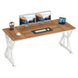 TVU Computer Desk, 55 inch Large Office Desk, Study Writing Table with Thicken Frame, Gaming Desk, Modern Simple Desk for Home Office, Brown - color: Brown, size: 55inch