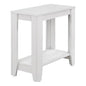 Pemberly Row Rectangular Accent Table, 23.75 in L x 11.75 in W x 22 in H, White Finish, Two-Tier Design with Lower Shelf, Sturdy Side or End Table for Living Room, Bedroom, Office - color: White