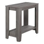 Pemberly Row Accent Table, Rectangular Grey Wood Look, 23.75 x 11.75 x 22 in, Two-Tier Design, Sturdy Side Table for Living Room, Bedroom, Home Office or Den, Lamp or Nightstand Use - color: Grey