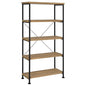Coaster Home Furnishings - Analiese - Wood and Metal - 4-Tier Bookshelf with Open Shelves, X-Back Bracing, and Rectangular Frame - Home Office - 63-Inch - Mango - 802003 - color: Mango