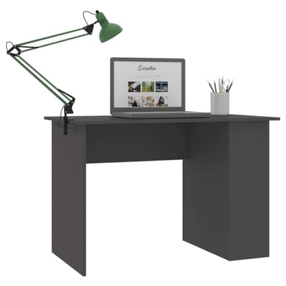 Modern Engineered Wood Desk with Sleek Gray Finish, Spacious 43.3 x 23.6 Inch Workspace for Home Office, Study, and Writing Tasks, Durable and Easy to Maintain - color: Grey