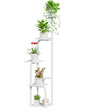Asgolion 5 Tier Plant Stand Indoor, Plant Shelf for Multiple Plants, Flower Pot Holder Shelf, Planter Display Rack for Patio Garden Balcony Living Room Bedroom Decor, White