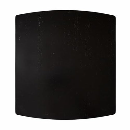 Kate and Laurel Louena Mid-Century Rectangle Wood Side Table, 22 x 20 x 24, Black, Modern Decorative Two-Tier End Table for Use as a Bedroom Nightstand or Apartment Living Room Accent